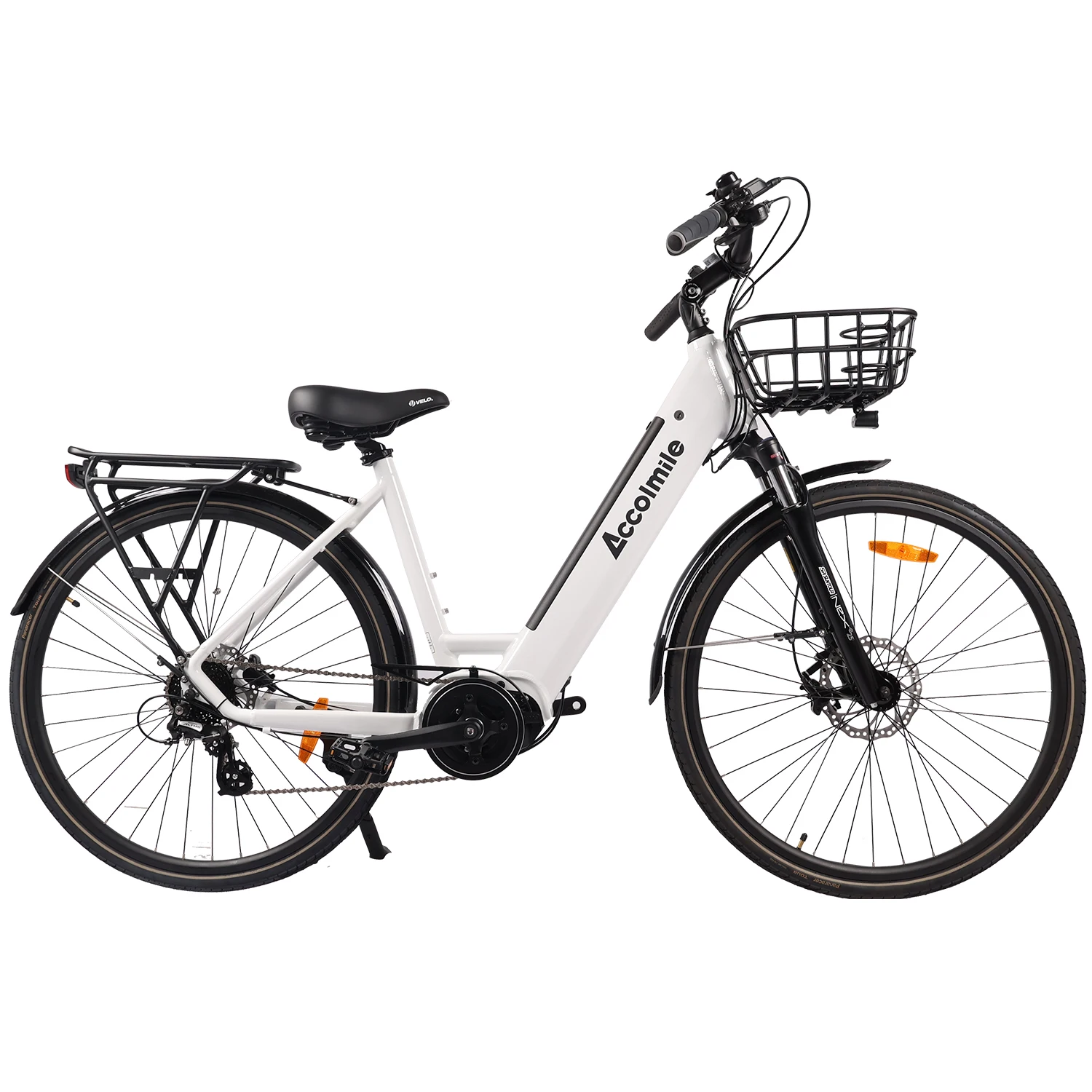Accolmile Ebike Ecity 36 V 250 W M200 Middle Motor City Ebike Pedelec Con Portabiciclette Portabiciclette 15.6 Ah Batteria