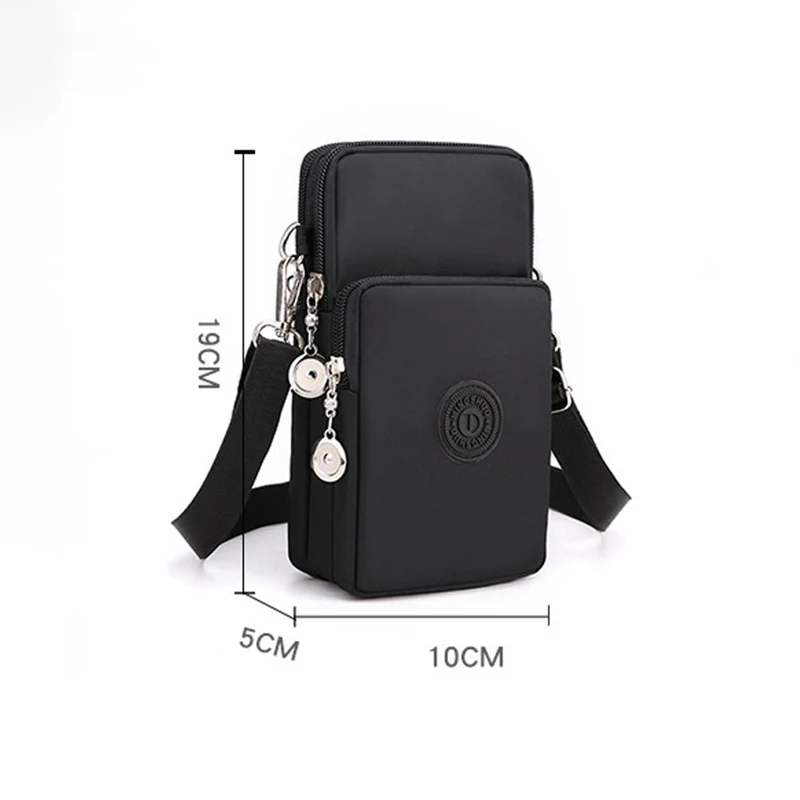 New Women Mobile Phone Bag Nylon Cell Phone Bag Coin Purse Strap Shoulder Bag Small Crossbody Bags for Women Wallet Travel Purse 6