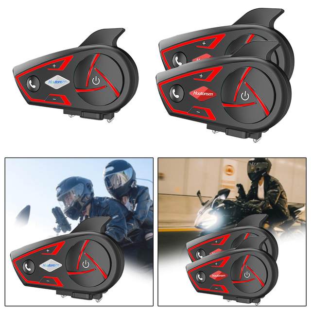 Motorcycle Helmet Headset Cycling Accessories Noise Cancellation for Full Face Helmet Motorbike Intercom Communication System
