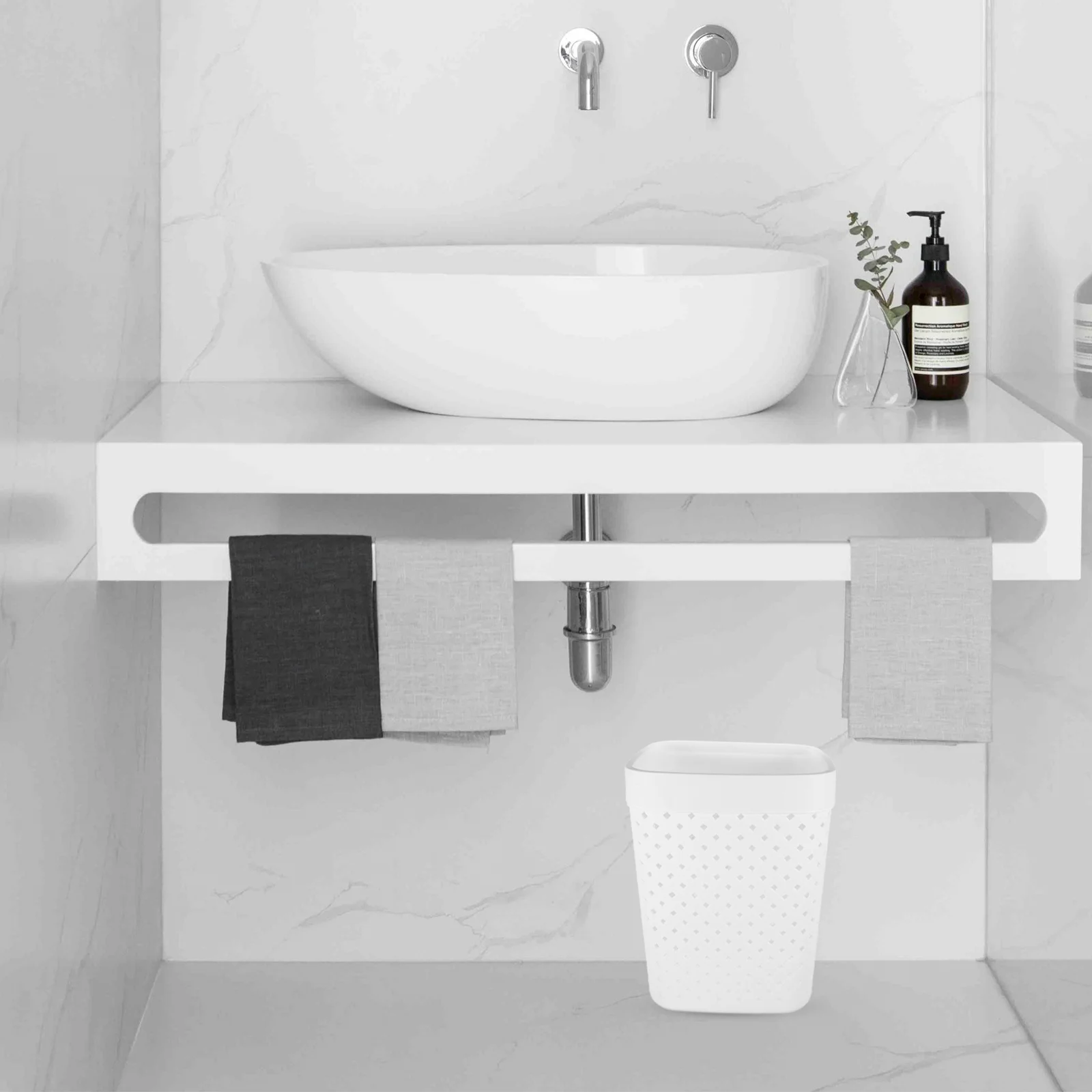 

Garbage Can Portable Trash Can Plastic Garbage Container Trash Can Storage Bucket for Home Office