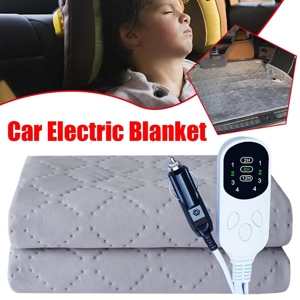 Car Electric Heating Blanket for Camping Warmer Mat Heater 12V/24V Off-Road Vehicles Trunk Fast Heating Pad 180cmx150cm 150 H5A3