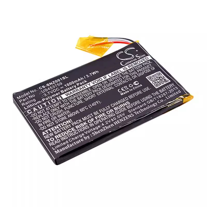 Nwz-Zx1 Lettore Multimediale Us453759 Cs-Snz001Sl Batteria Al Litio