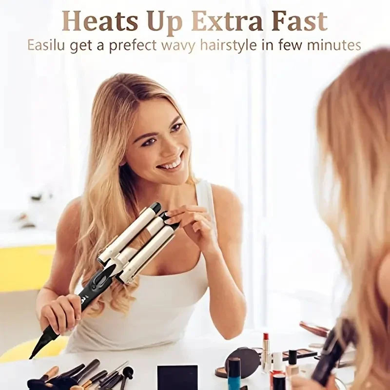 1pc Chicken rolls stick instant noodle head three tube curler small wavy curler big perm hair curler