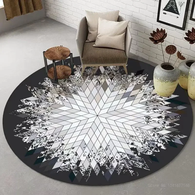 Circular Anti-slip Piano Floor Mat, Creative Music Pattern, Carpet, Living Room, Computer Chair, Dirty Resistant, 1Pc