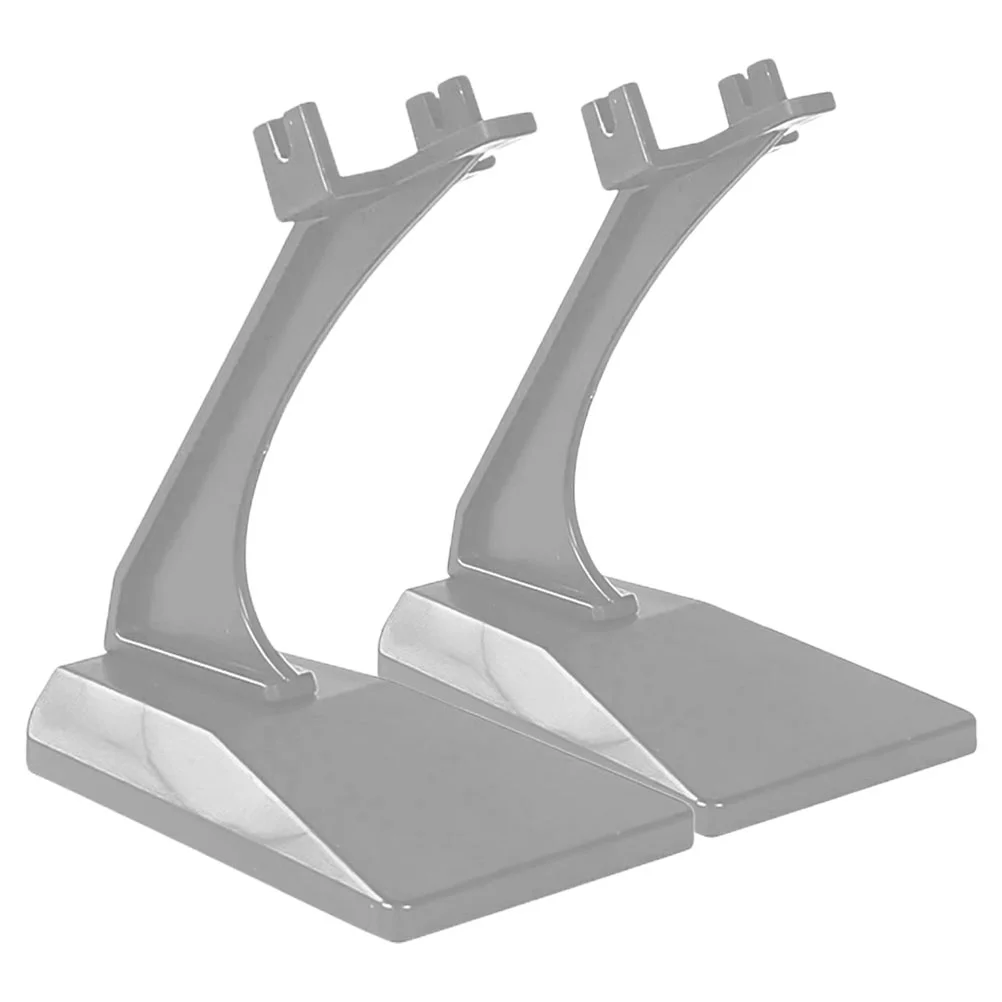 

2 Pcs Car Model Aircraft Stand Display Shelves Monitor Plastic Figure for Decor