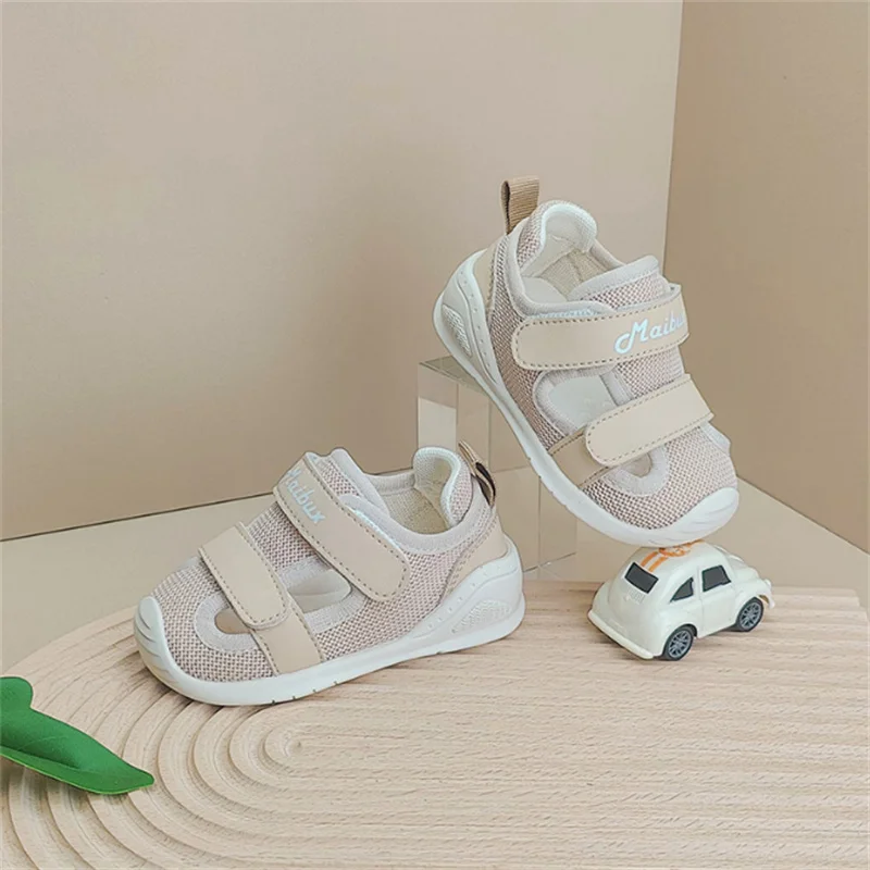 New Summer Baby Shoes Mesh Breathable Girls Sandals Closed Toe Soft Bottom Fashion Toddler Boys Shoes.