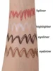4in1 Eyeliner Lip Liner Eyebrow Pencil Highlighter Pen Private Label Lying Silkworm Waterproof Durable Brow Makeup Pencil 6