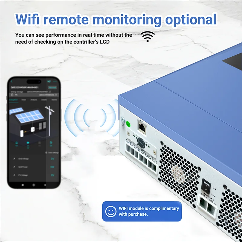 4.2KW 6.2KW 하이브리드 태양광 인버터 220v 순수 사인파 24V 48V 온/오프 그리드 MPPT 100A/120A 태양광 충전 컨트롤러 최대 PV 500VDC