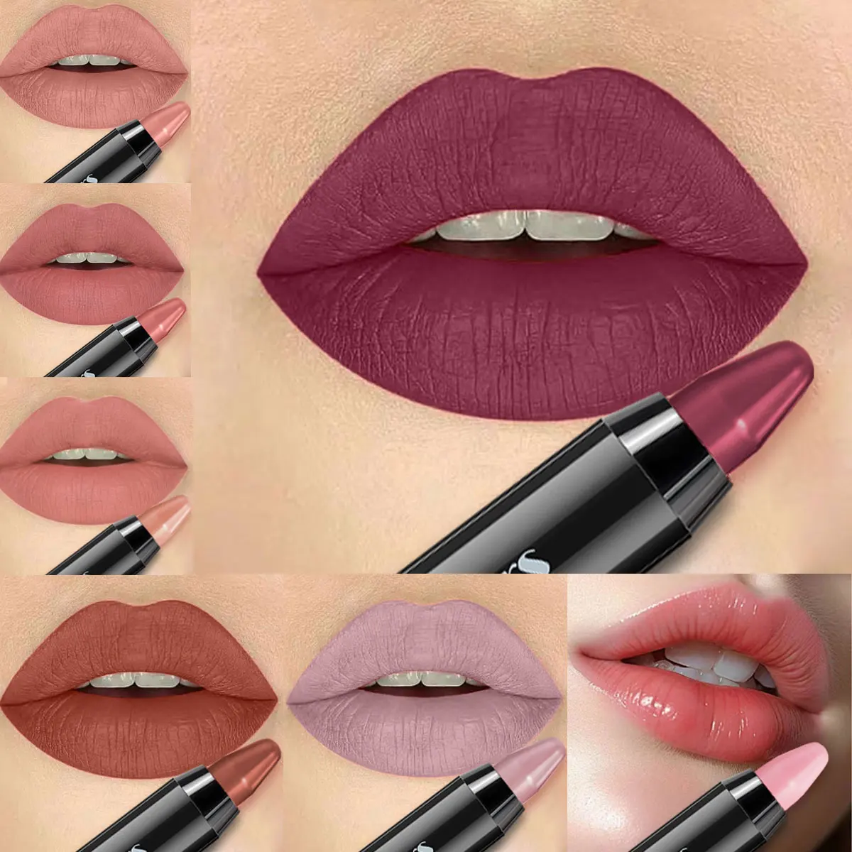 Makeup Lipstick Set Rich and Diverse Classic and Versatile Silky Smooth Easy to Apply Non-stick Cup Lip Gloss 3-pack