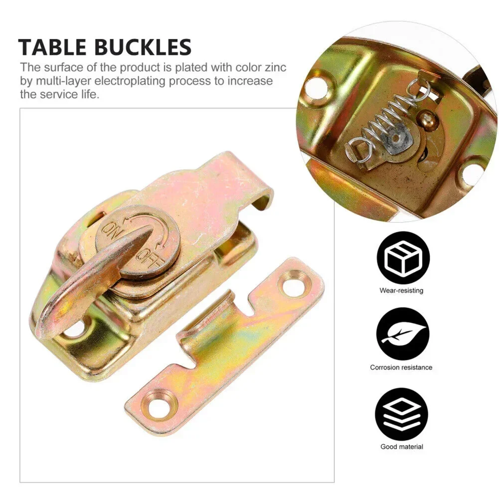 1pc Metal Table Locks Dining Table Buckles Connectors Door Hasps Fasteners Latches For Drawers Cabinets Hardware Door Closers