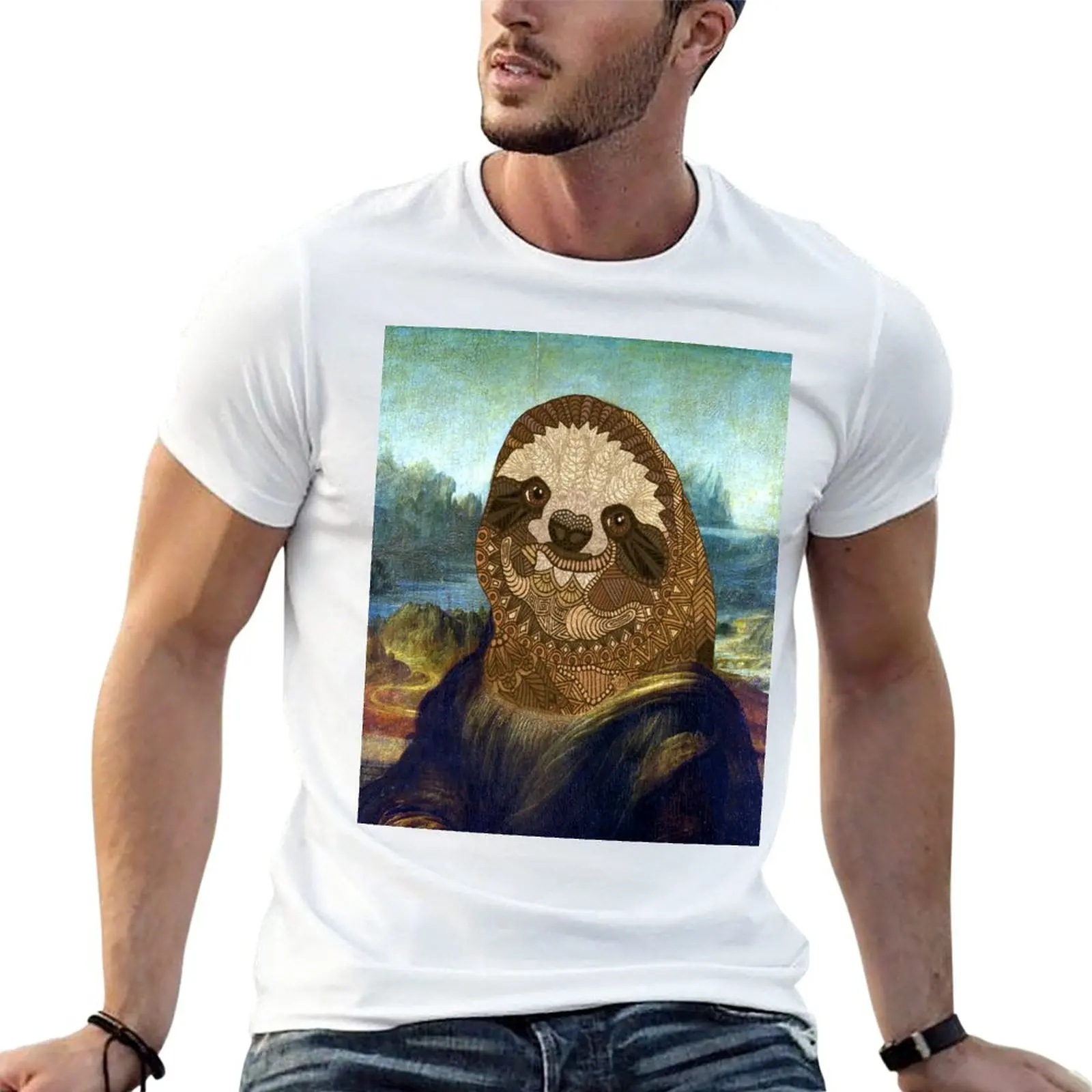 

Sloth Lisa T-Shirt sweat shirts hippie clothes slim fit t shirts for men