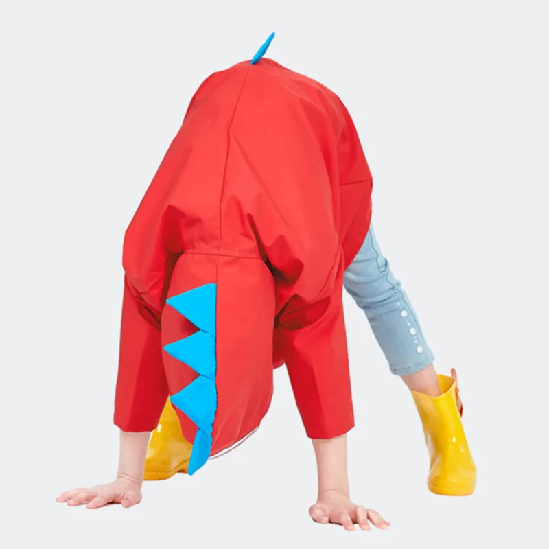Raincoat Poncho Outdoor Student Dinosaur Polyester Waterproof Cartoon Boys Girls