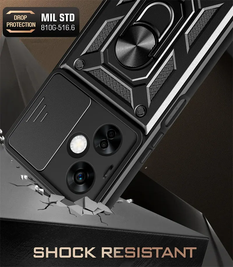 

Oneplus Nord CE 3 Lite CPH2465 Case Slide Camera Armor Magnetic Ring Holder Hard Cover Back Phone Case for Oneplus Nord CE3 Lite