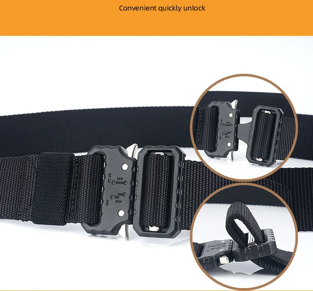 Cintura Tattica Nylon 1000D Con Fibbia Sgancio Rapido - Militare, Uomo, Taglie M E L - Foto 7