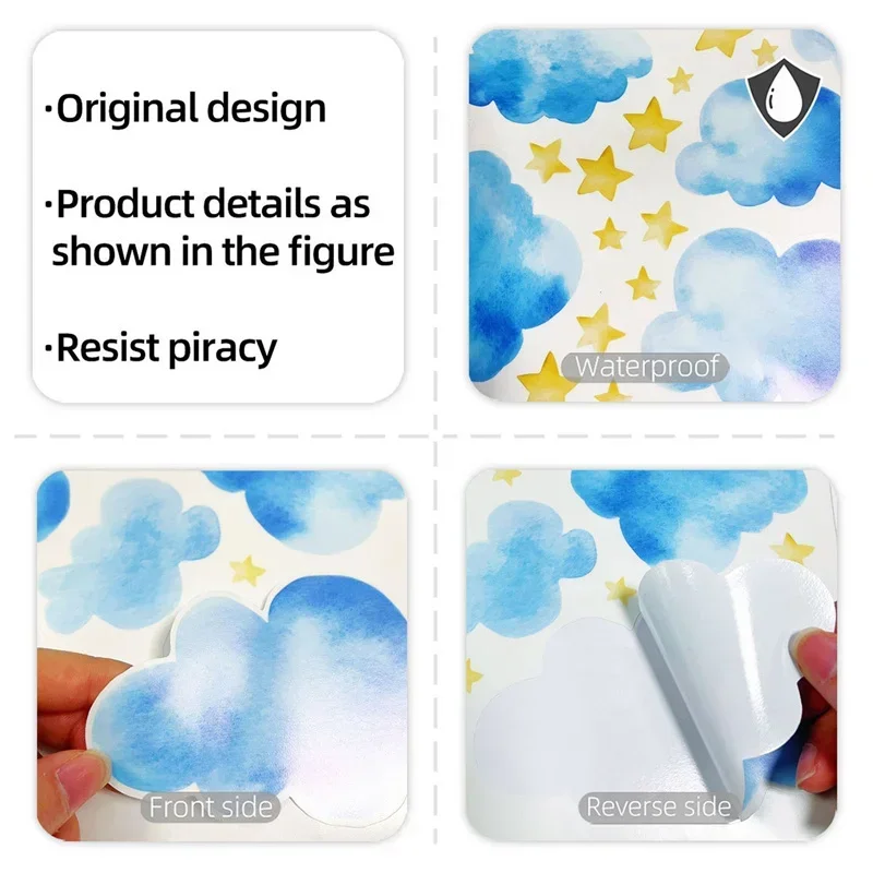 New Luminous Clouds Stars Wall Stickers DIY Self-adhesive Fluorescent Kid's Room Wall Decal Glow in The Dark Creative Home Decor