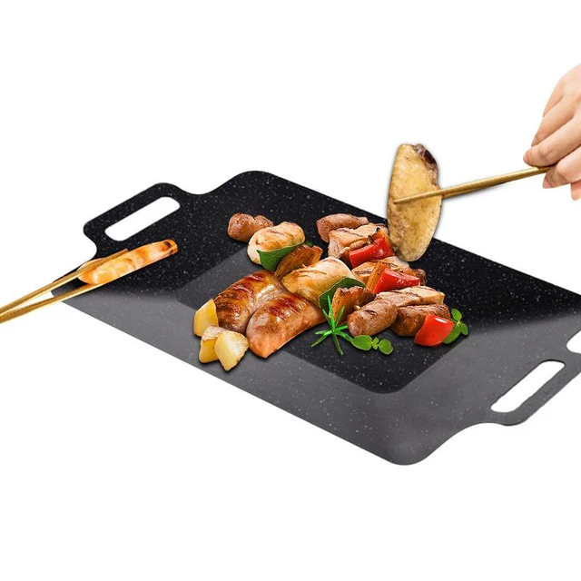 Grill Pan For Induction Cooktop Grill Pan Barbecue Pan Pork Belly Non Stick  Cooker Barbecue Tray Roast Plate For Kitchen Outdoor - AliExpress