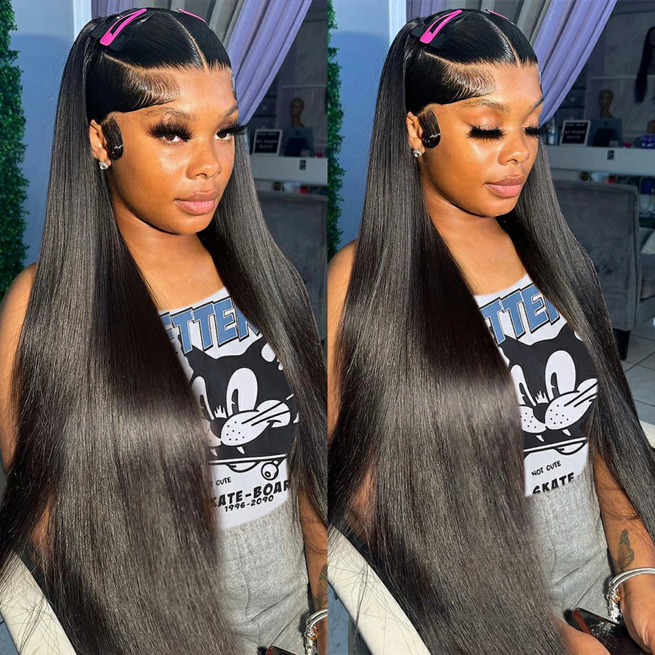 30 40 Inch Straight Lace Front Wigs Human Hair Brazilian Transparent Hd Lace Wig 13x6 Human Hair For Black Women 4x4 Closure Wig