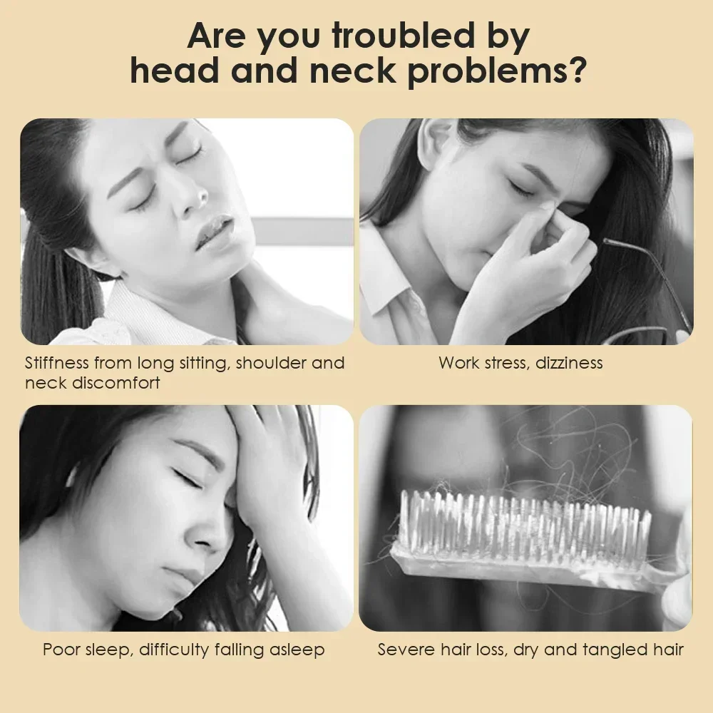 Comb Six-Claw Head Natural Sandalwood AlwaforeMassage Acupoint Massage Gua Sha Tool Neck Face Lifting Scraping Massager