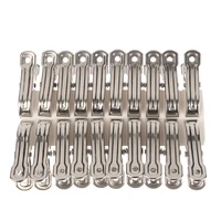 20Pcs Clothes Clips Stainless Steel Pool Towel Clips Clothes Pins Pegs Holders Clothing Quilts Clamps Sealing Clip Sewing Clip 1