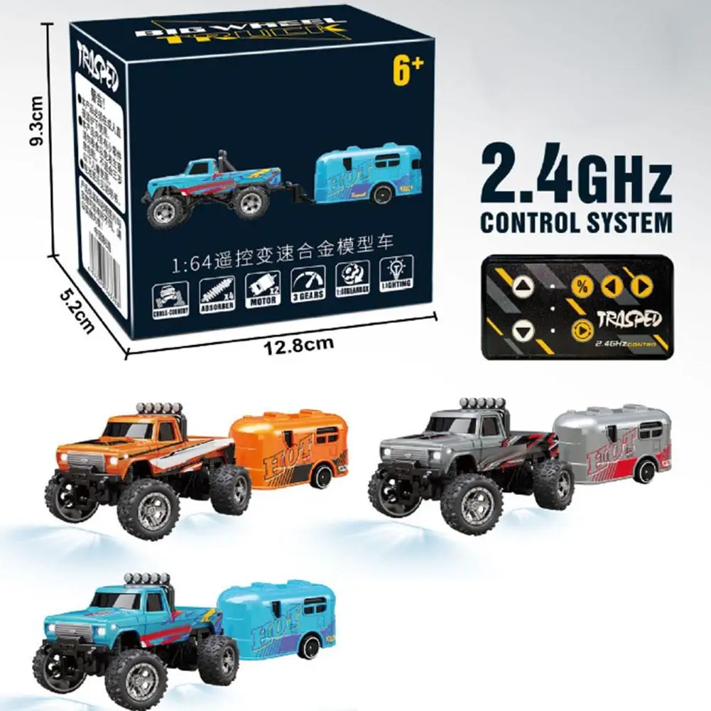 Voiture RC Mini Télécommandée + Remorque - 4 Couleurs
