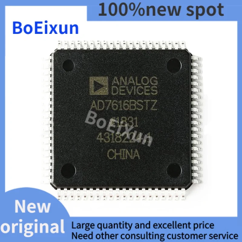 

1-100PCS AD7616BSTZ-RL AD7616BSTZ LQFP80 16-channel DAS Built-in 16-bit Dual-channel Synchronous Sampling ADC Brand New Original