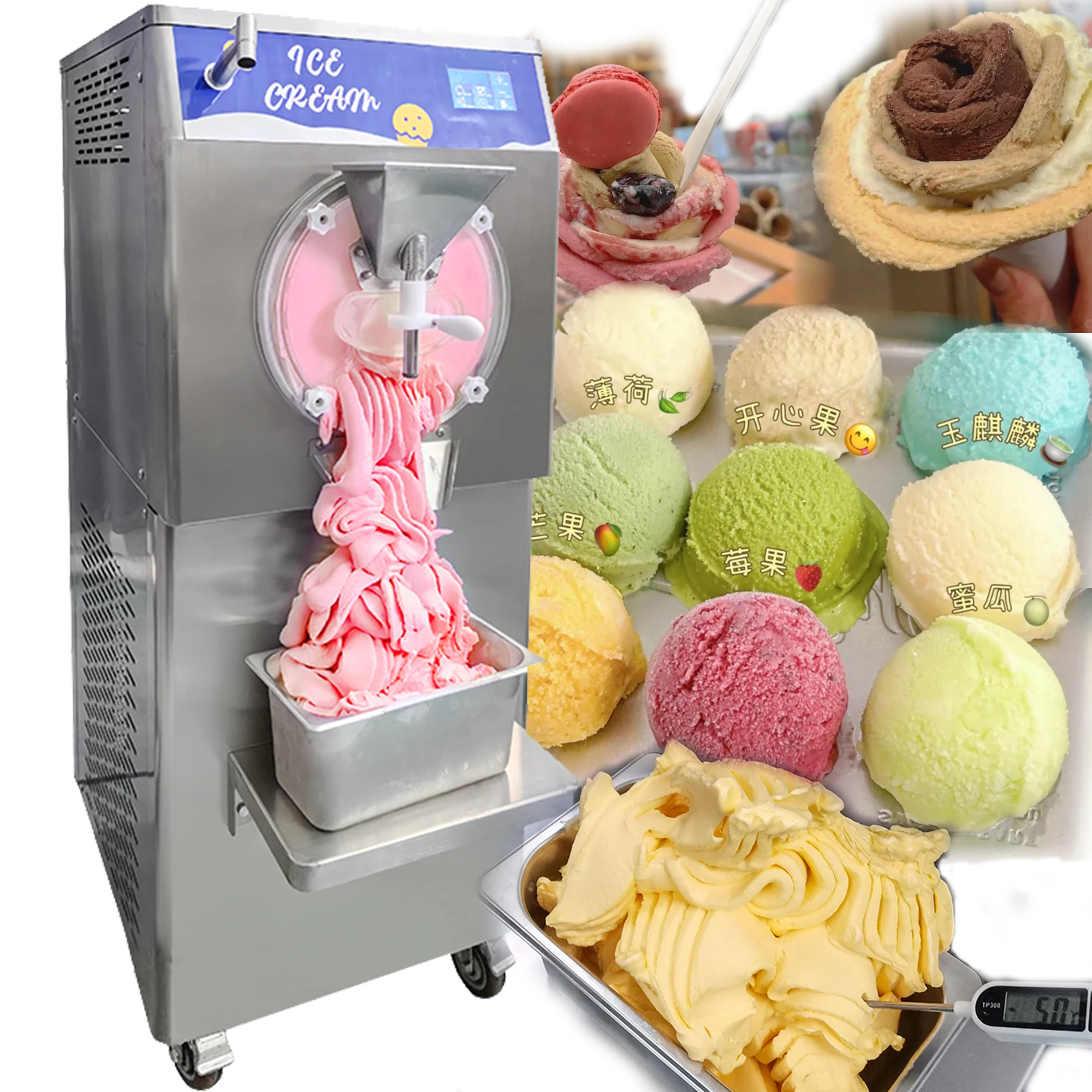 Mvckyi Free Shipping 48L/H Commercial Hard Ice Cream Machine With Water Tap Batch Freezer Hard Ice Cream Maker Italy lilac angels hard to be free 1 cd