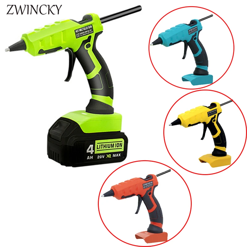 ZWINCKY Hot Melt Glue Gun For Makita/DEWALT/BlackDecker/Milwaukee 18V