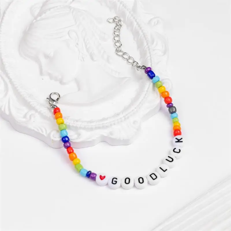 2021 Fashion Boho Custom Bead Letter Bracelet Initial Multicolor Handmade  Cheap Summer Beach Diy Jewelry Gift For Women Men - Customized Bracelets -  AliExpress