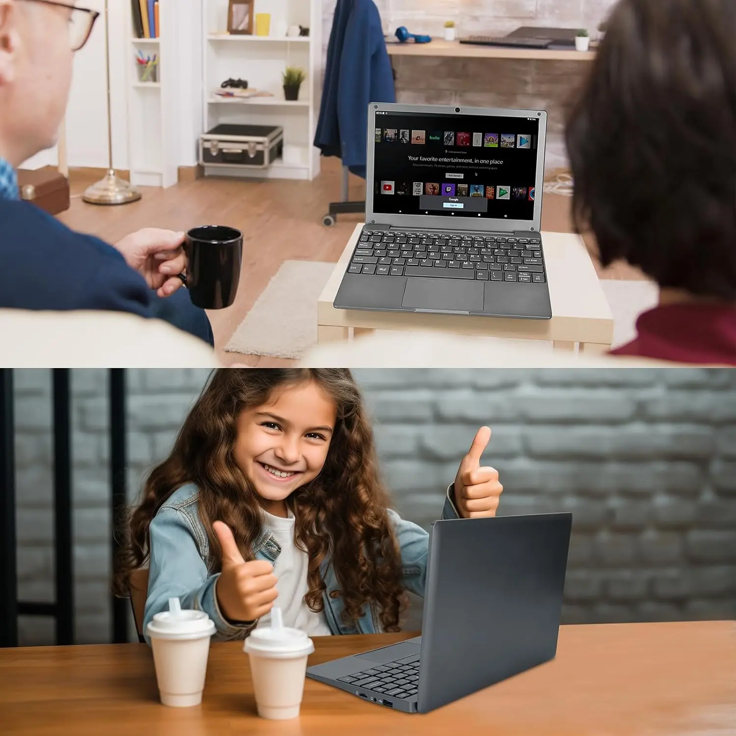 Windows 11 Laptop 10.1inch Notebook Computer Intel Celeron N4020 Learning Laptop Netbook for Kids Men Women (8GB/128GB) 6