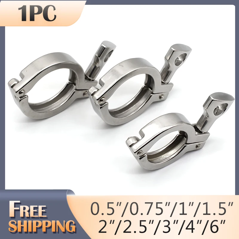 0.5" 0.75" 1" 1.5" 2" 2.5" 3" 4" 5" Tri Clamp SUS 304 Stainless Steel Sanitary Pipe Fitting For Home Brewing Beer