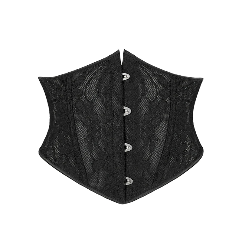 Ceintures Corset Vintage pour femmes, entraîneur de taille, Double dentelle, amincissante, désossée de poisson sous le buste, vêtements modelants, Clip de taille gothique 1