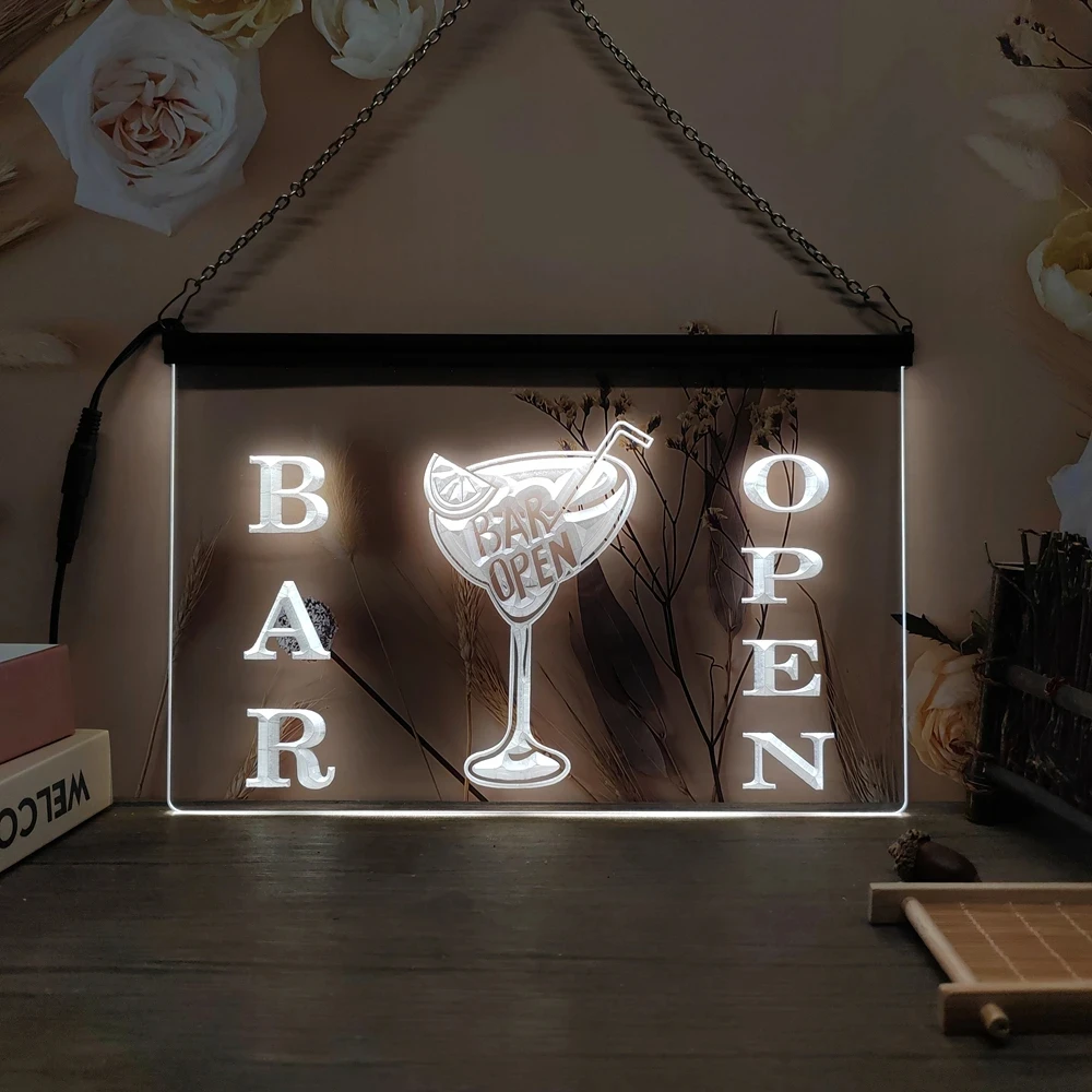 

Bar Open Beer Cocktails Pub LED Neon Sign-3D Carving Wall Art for Home,Room,Bedroom,party,Office,Farmhouse Decor neon sign