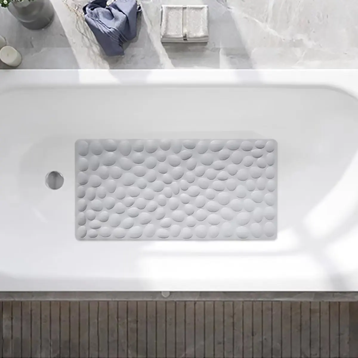 Bathroom Anti Slip Mat Bathroom floor mat Super anti-slip bathtub mat Bath Home decoration Stone pattern plastic toilet Non-slip