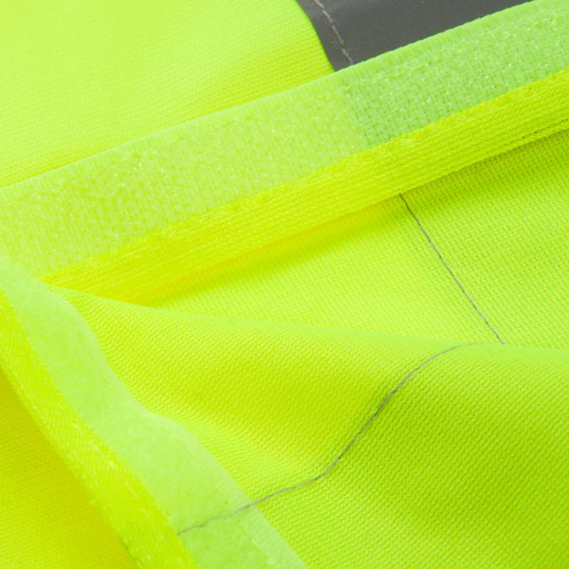 High Quality High Visibility Safety Clothing Reflective Workwear Mens Vest wWaistcoat large Size S-XXL Fluorescent Yellow