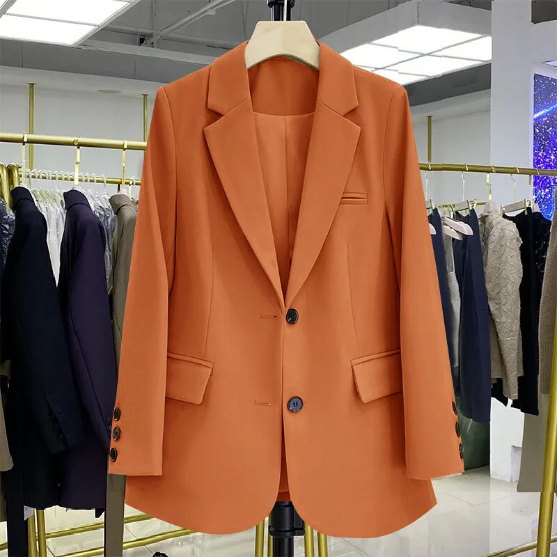 Frauen Mantel Herbst Casual Lose Koreanischen Stil Blazer Temperament Pendeln Kleine Anzug Jacke – Detail 8