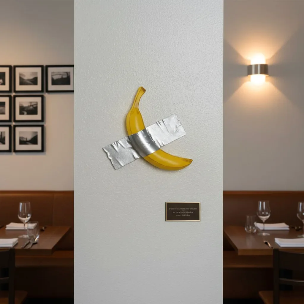 Vilead Resin Tape Banana Comedian Figurine Wall Art Bathroom Living Room Kitchen Wall Decor Decoration Porch Entrance Interior