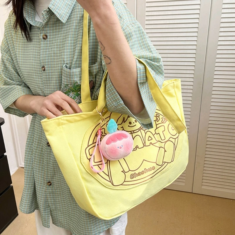 Women Tote Bag Ladies Summer Handbag Summer Canvas Shoulder Bag Student Book Bag