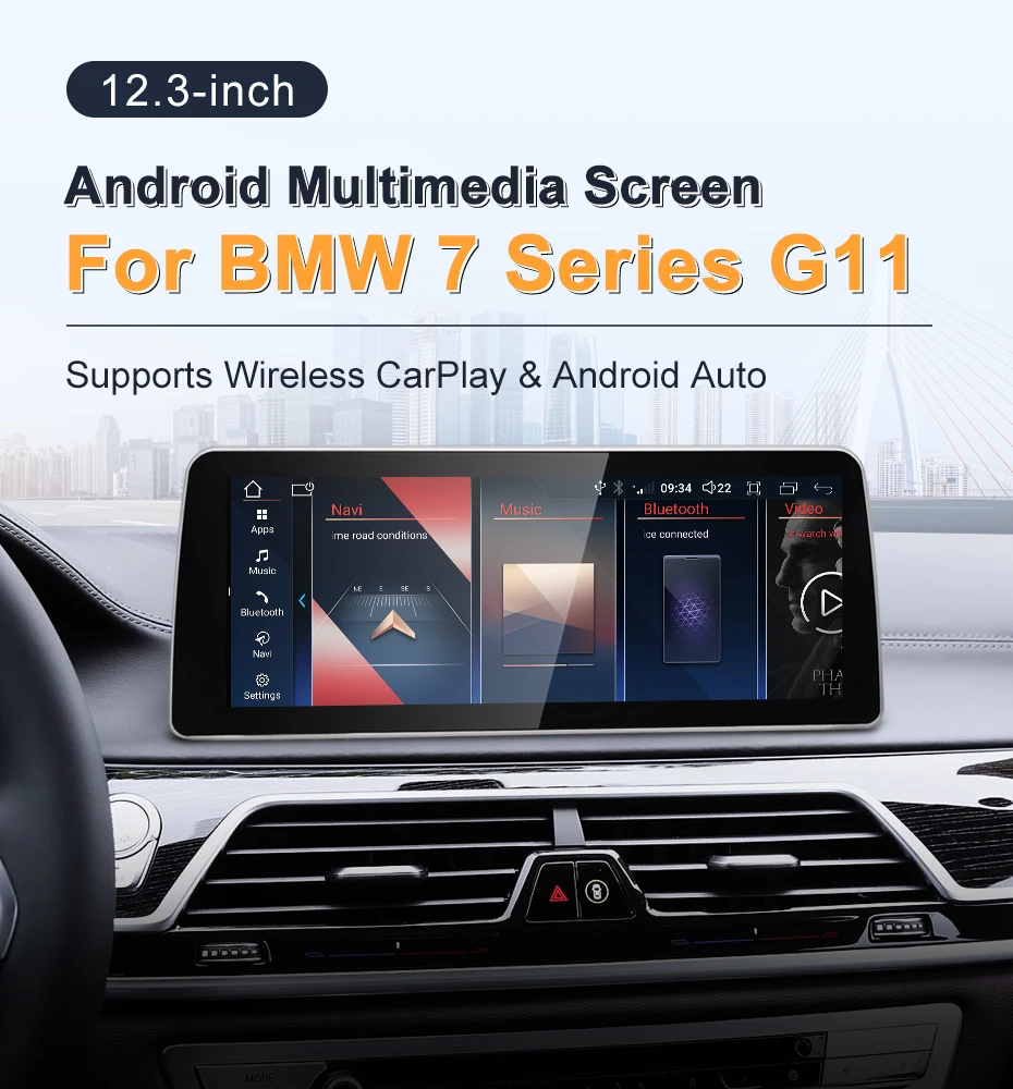 Factory Price Android14 Wireless CarPlay Auto For BMW 7Series G11 G12 Car Video