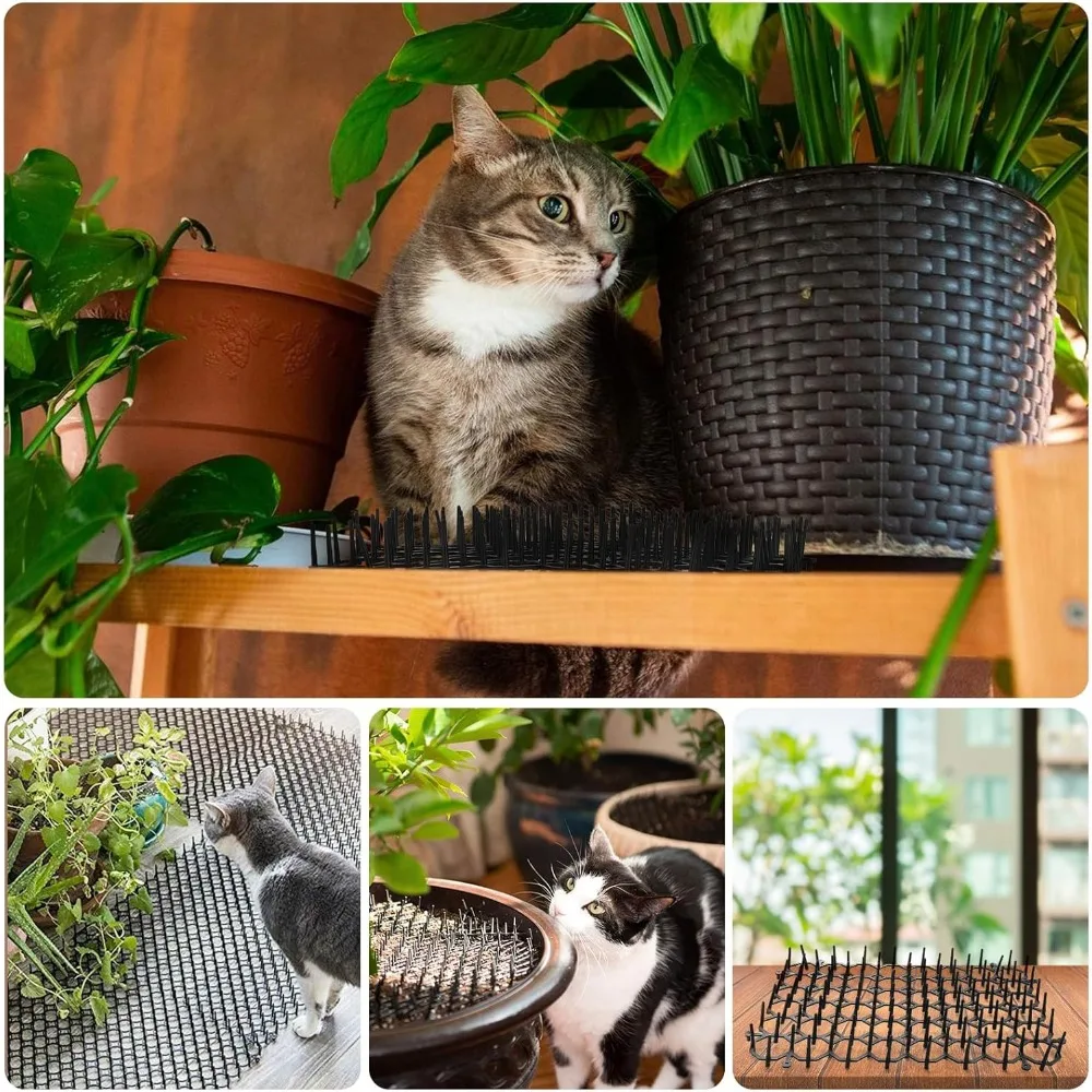 20 X 15cm Cat Repellent Garden Fence Anti Cat Animal Barrier, Equipped with A Fence To Ward Off Fearful Cats, Set of 20 Pieces
