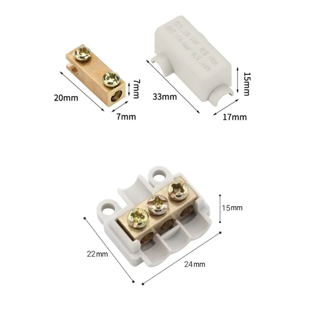 Description Picture 2 of itemHigh Power Branch Terminal Quick Wire Connector Terminal T-type Wiring Terminal Locking Quick Crimp Electrical General Connector