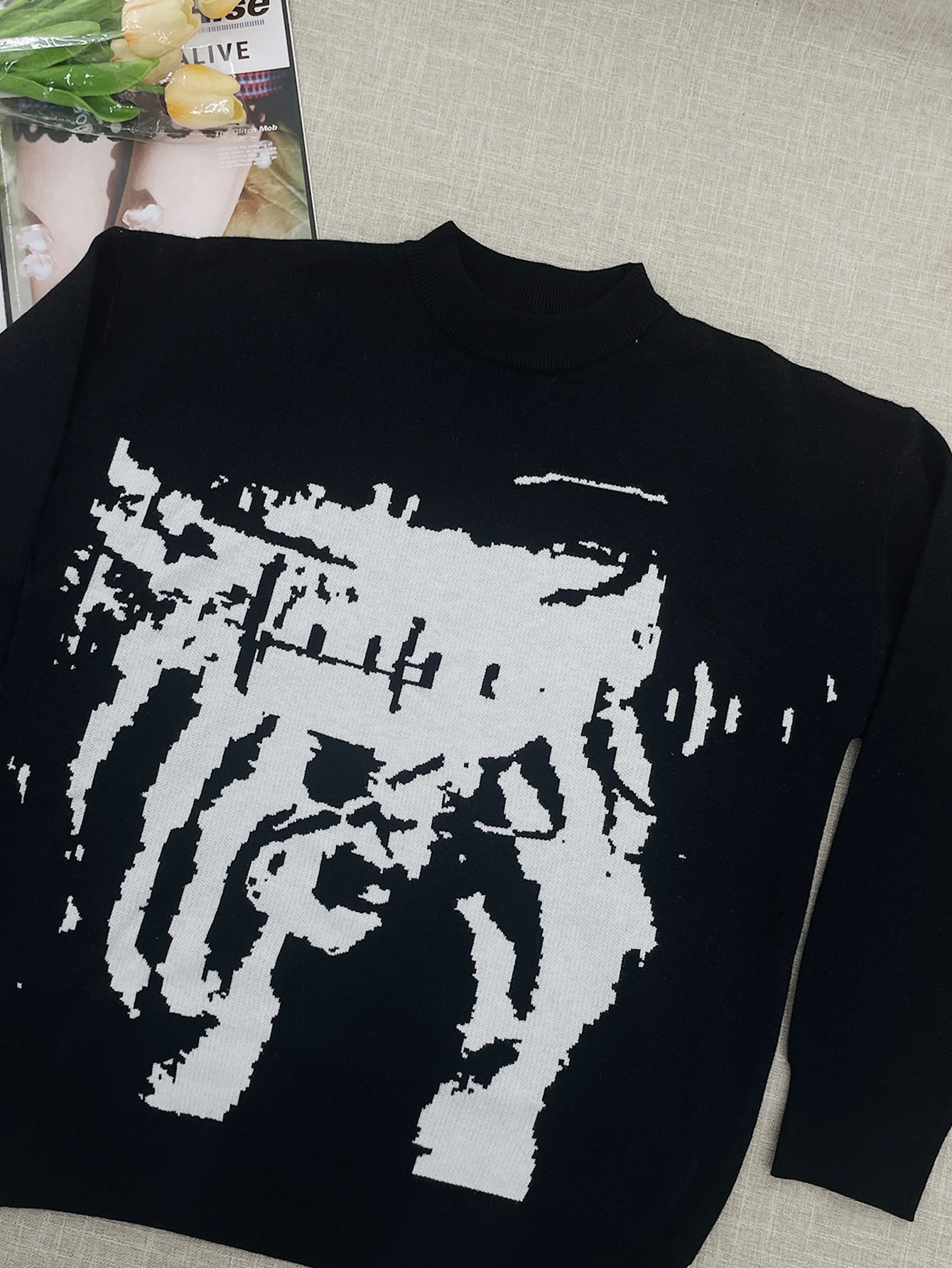 temperament commuter style pullover sweater for women's autumn and winter new loose all-match crew-neck knitwear
