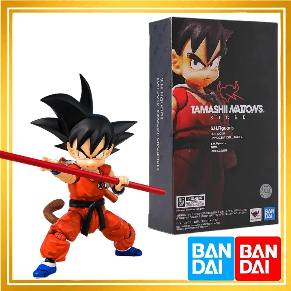 

Bandai Dragon Ball In Stock Shf Goku Boy Tnt Limited Simple And Naive Anime Figures Collect Model Toy Ornaments Christmas Gift