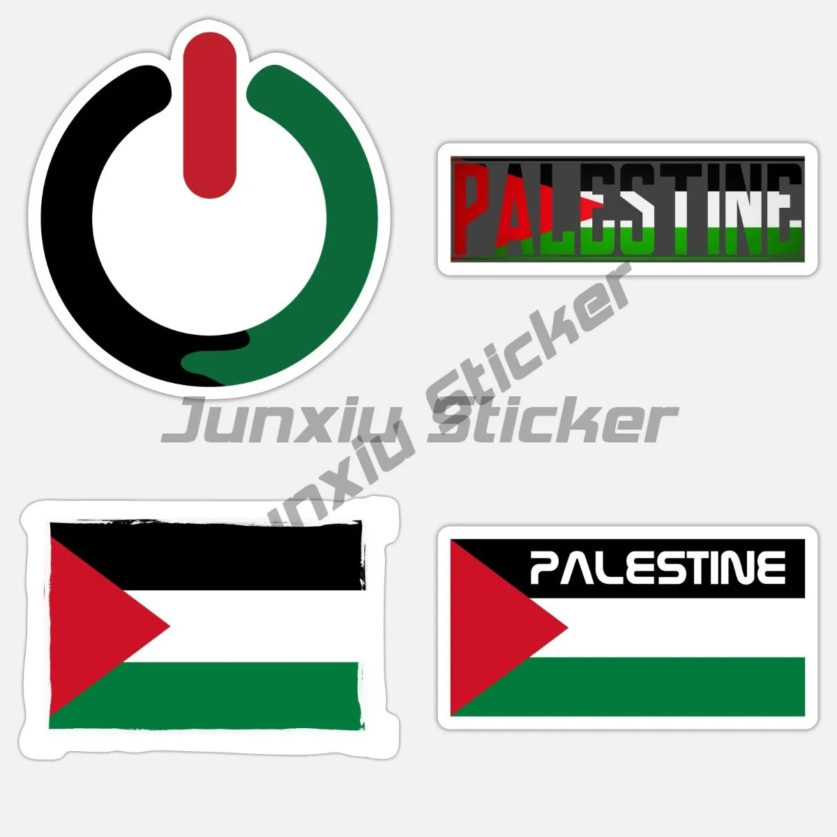 I Love Palestine Map Sticker Waterproof Reflective Car Decal Motorcycle Modified Decorative Palestine Sticker
