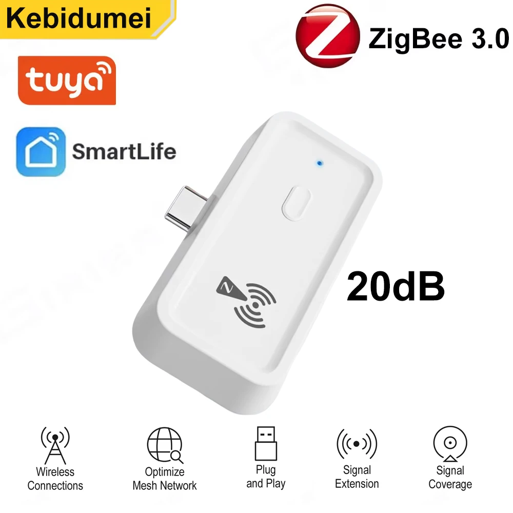 Tuya ZigBee 3.0 répéteur amplificateur sans fil USB extension de Signal dispositif de maison intelligente étendre l'application Smart Life fonctionne avec passerelle