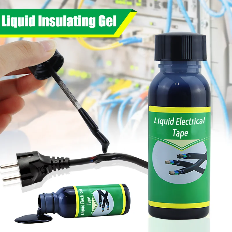 50ml Liquid Electrical Tape Insulating Tape Repair Rubber Electrical Wire Cable Coat Liquid Insulation Paste Fix Line Sealant electrical repair liquid electrical tape electrical insulating tape electrical sealant
