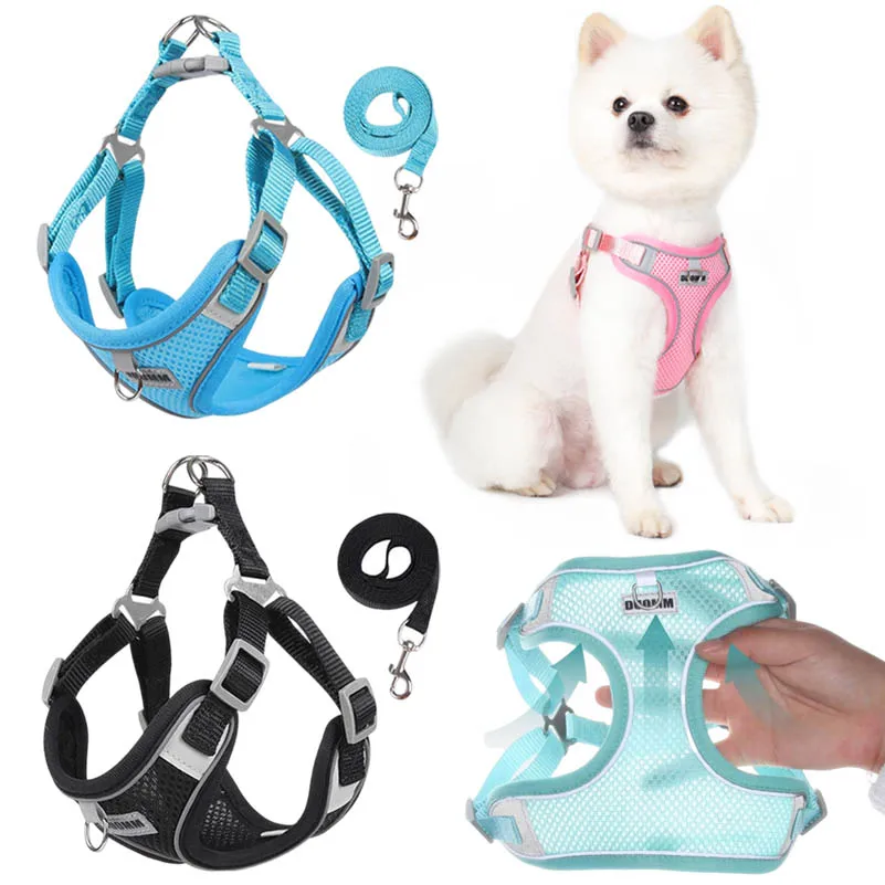 Dog Harness Clothes Vest for Small Medium Dogs Harness Leash Set Puppy Chest Strap pet harness leash set pet harness set pet leash set