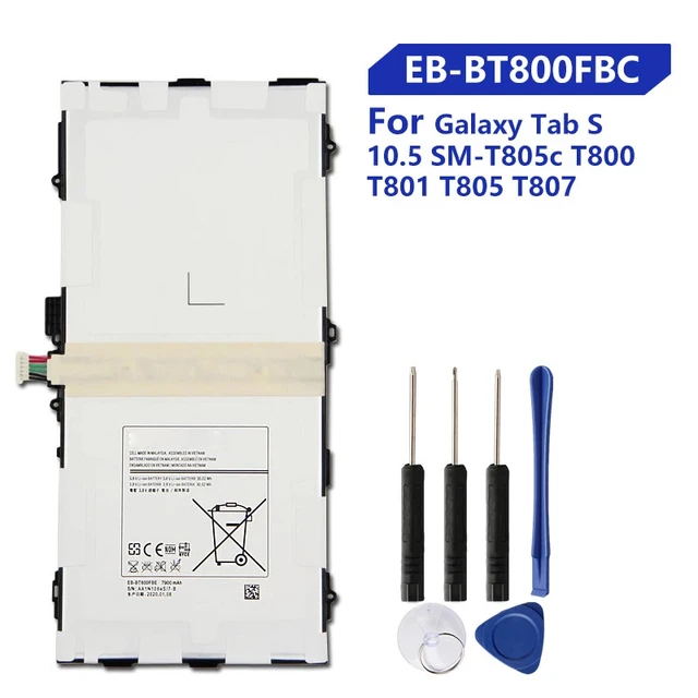 Hviske øjenvipper interpersonel Replacement Battery For SAMSUNG Galaxy Tab S 10.5 SM-T805c T800 T801 T805  T807 EB-BT800FBC EB-BT800FBU/FBE - AliExpress