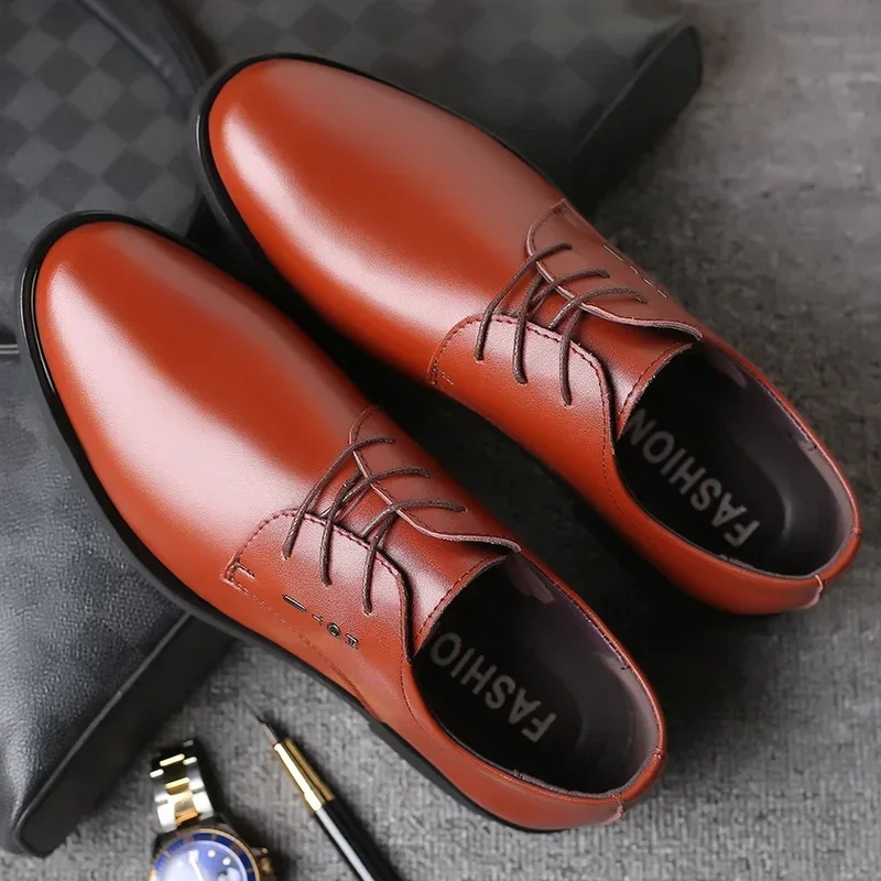 Mens Leather Dress Shoes Men's Dress Shoes Genuine Leather Italian Luxury Man
