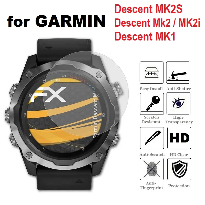 5Pcs Smart Watch Screen Protector Per Garmin Descent Mk2 Mk2S Pellicola Protettiva In Vetro Temperato Per Garmin Descent Mk1