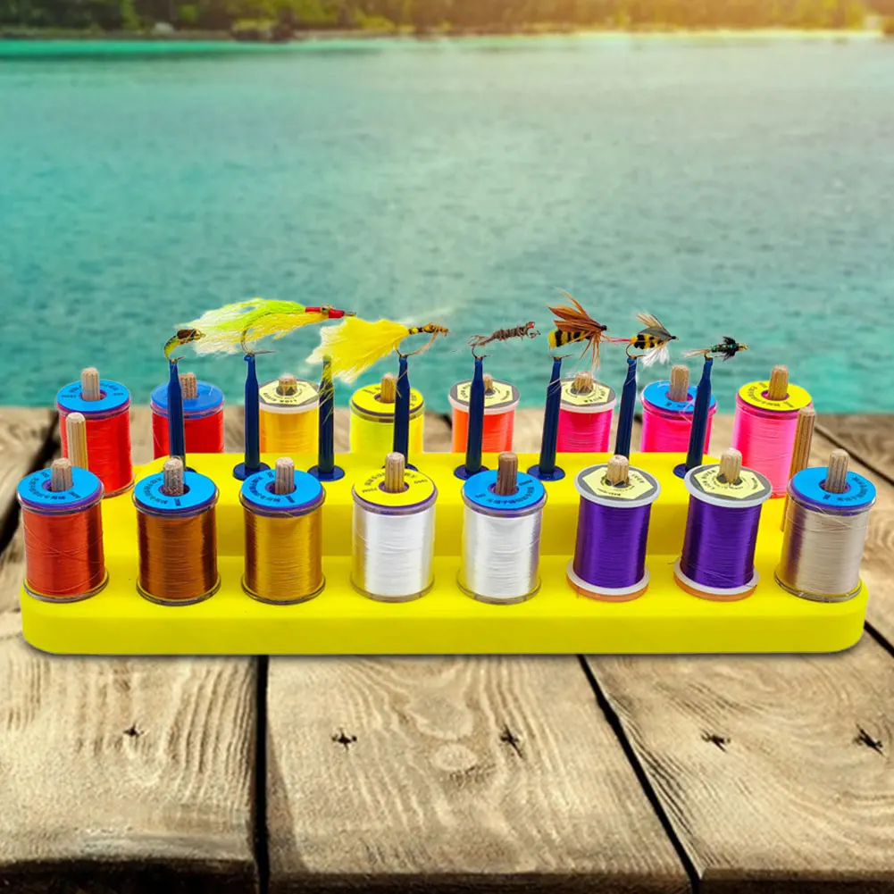 Fly Tying Thread Spool Stand 2 In 1 Fly Tying Tool Caddy Fly Tying Storage Rack for Lure Fly Fishing